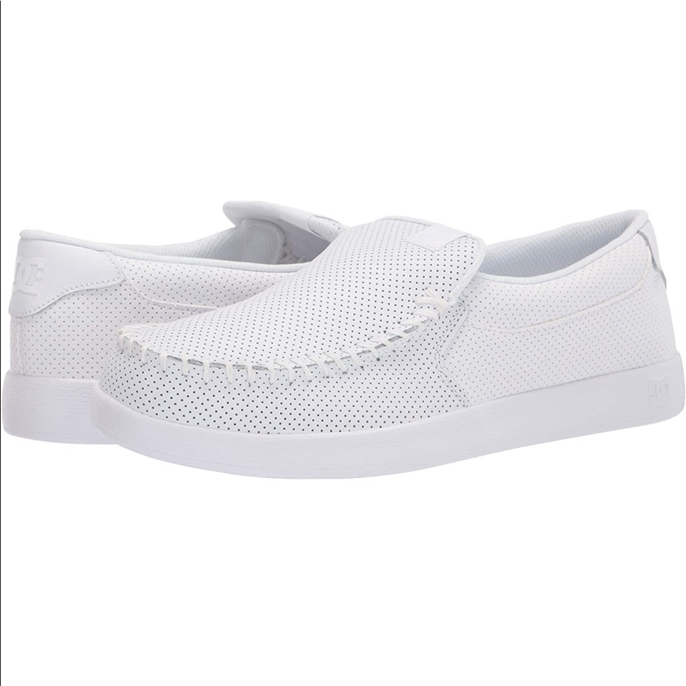 Mens White DC Villain Loafers